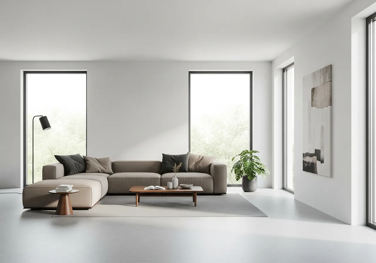 Modern minimalistisch interieur met strakke lijnen